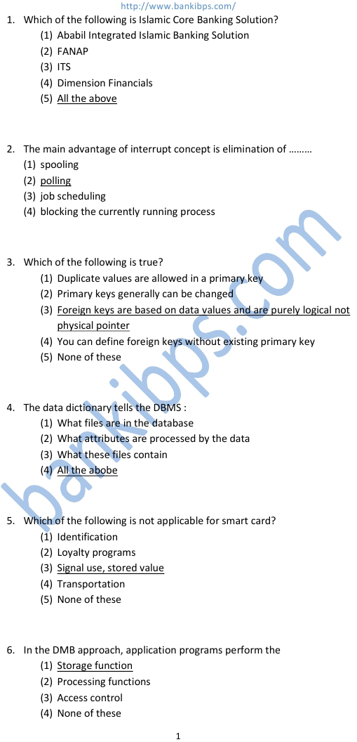 it officer question paper