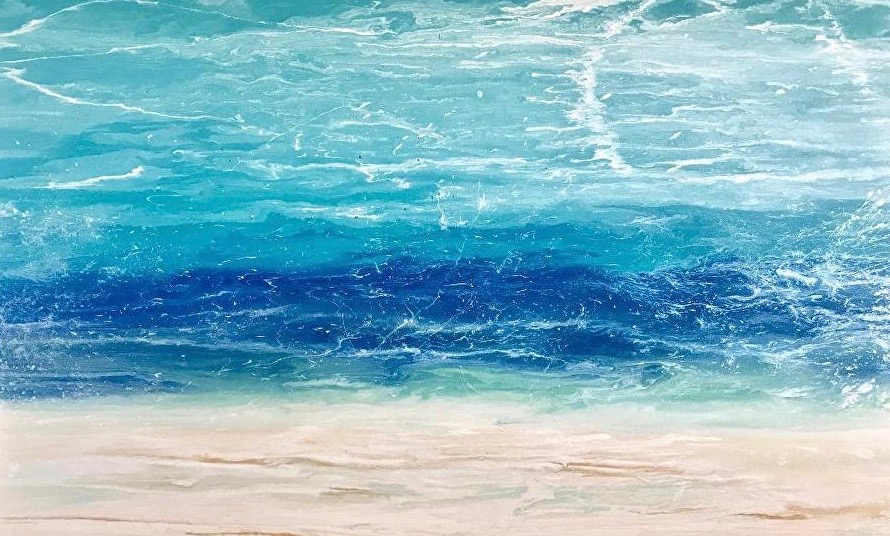 Daily Painters Abstract Gallery Ocean, Abstract Seascape Painting