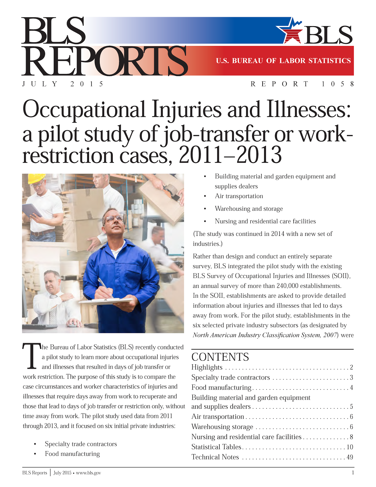 BLS Takes Closer Look at Job Transfer & Modified Duty Cases EHS Works