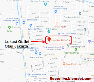 Lokasi Outlet Otaji (Oseng tuna Asap) di jakarta, otaji bekasi, peta, map, google