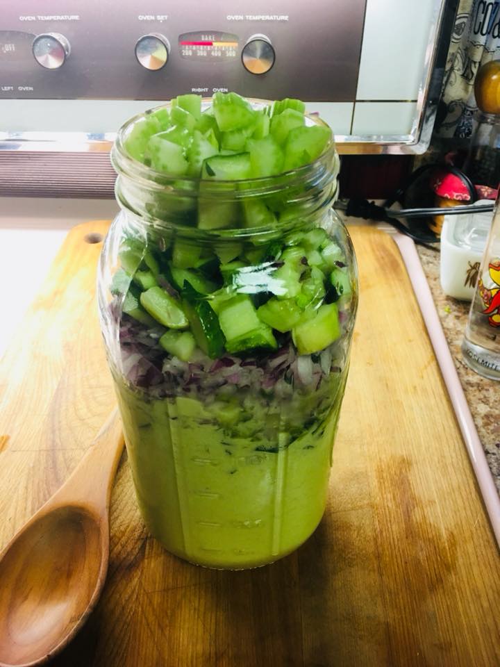 CREAMY AVOZPACHO SOUP A keto vitamix chilled soup recipe