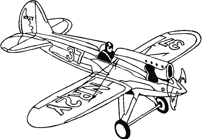 printable coloring pages airplane - photo #37