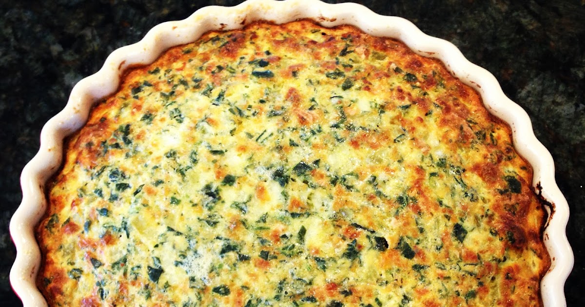 Little Miss Mommy: Healthier Green Chili and Spinich Quiche