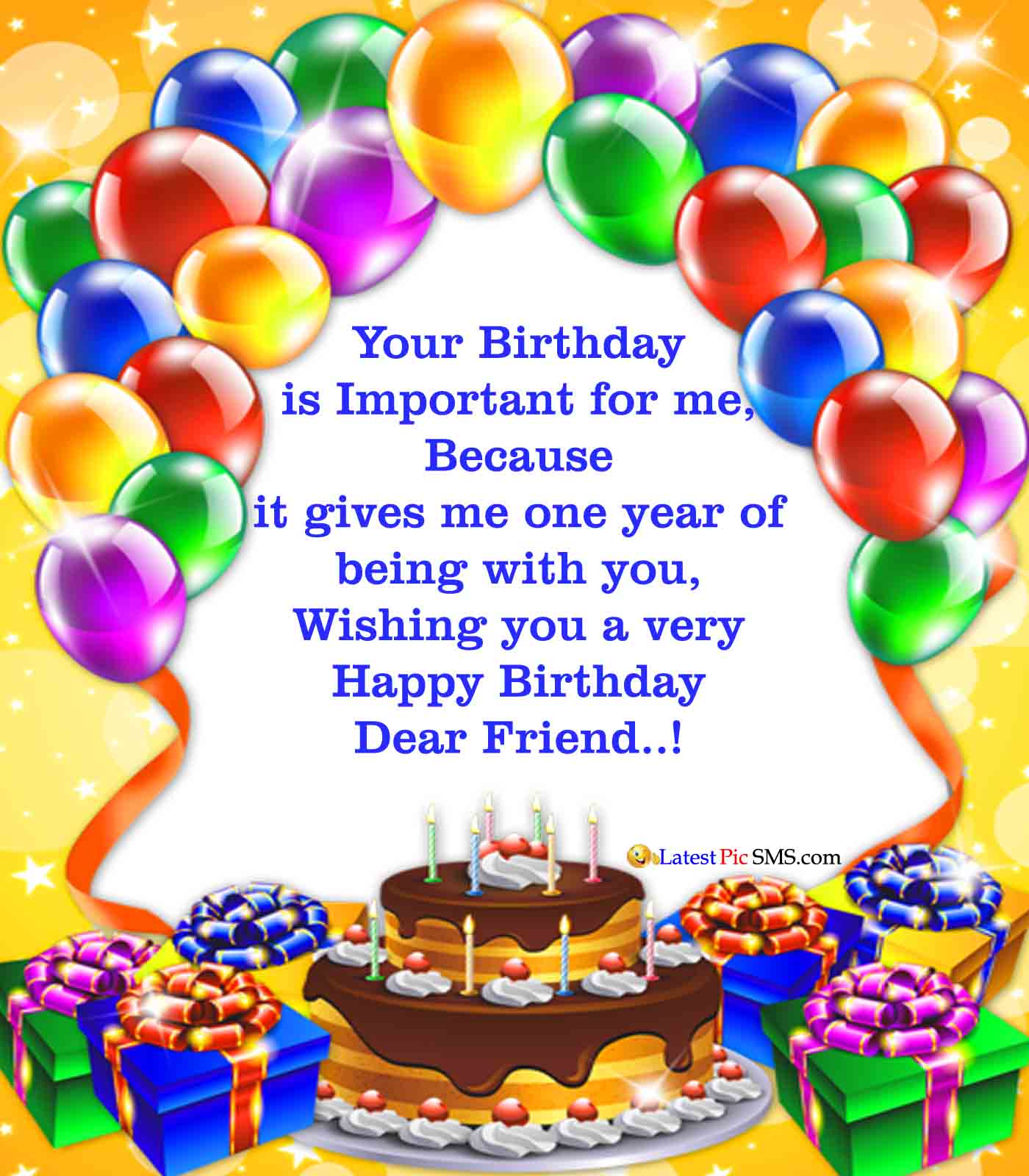 Happy Birthday Wishes for Best Friend | Latest Picture SMS