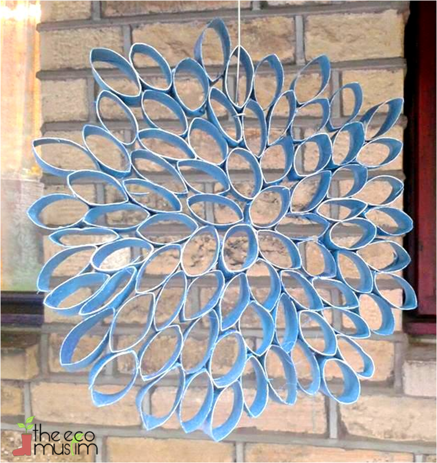 Upcycled TissuePaper Roll Wall Decoration