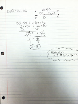 Geometry: 1.2 Segment Addition Postulate
