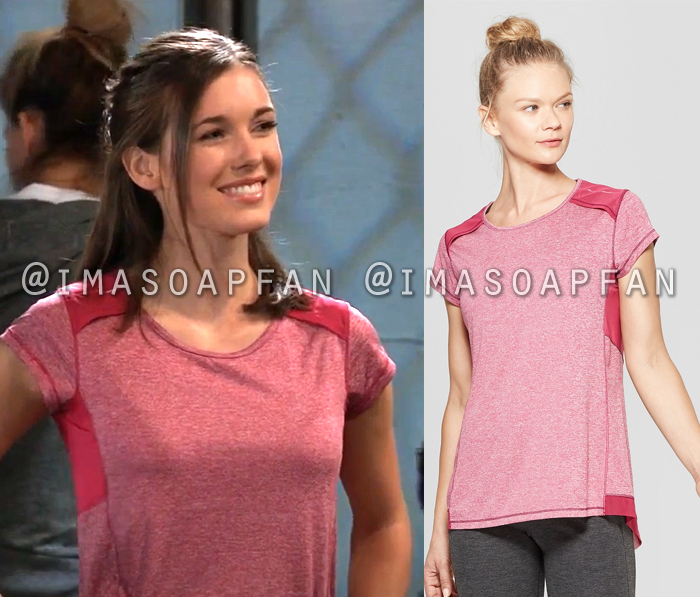 Willow Tait, Katelyn MacMullen, Heather Pink Performance Tee, General Hospital, GH
