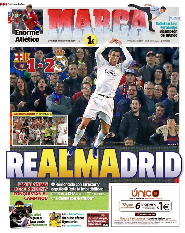 FC Barcelona-Real Madrid, Marca: "ReALMAdrid"