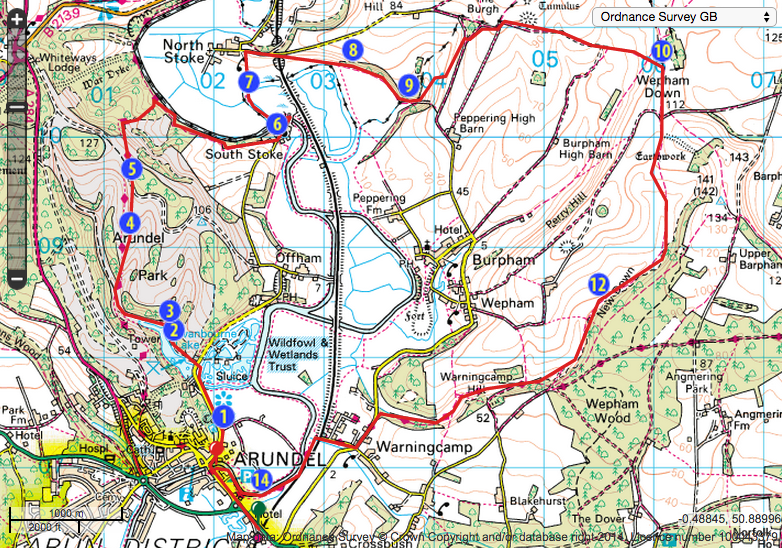 John Hayes Walks: A Circular Walk from Arundel