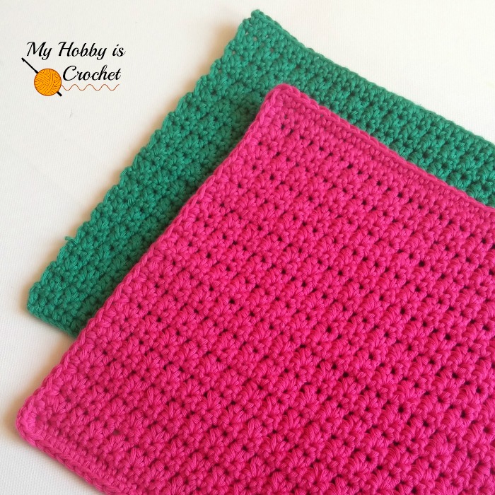 Easy Crochet Dishcloth - Free Crochet Pattern - Written Instructions and Crochet Chart