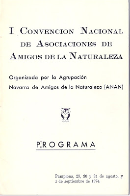 1974. I Convención Nacional de Asociaciones de Amigos de la Naturaleza