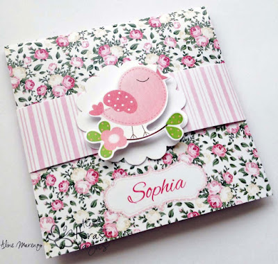 convite artesanal infantil floral provençal rosa passarinho jardim encantado menina delicado