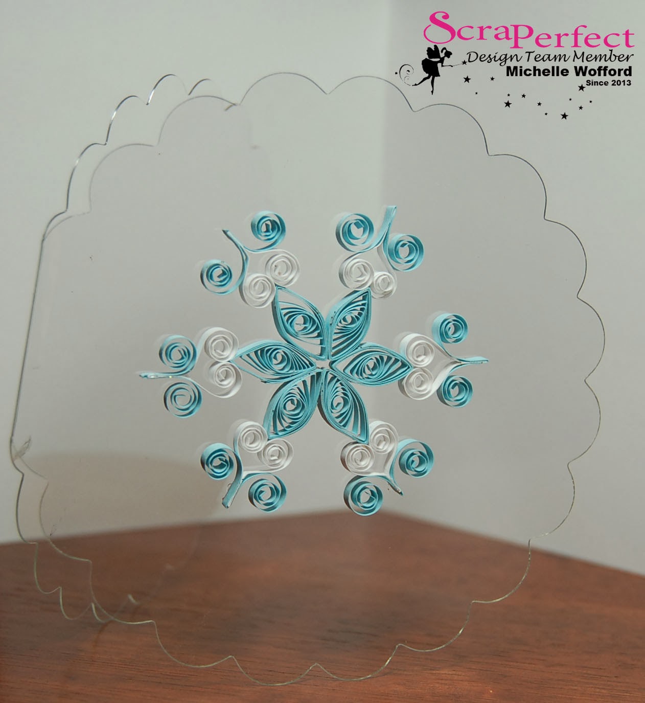 Memory Garden Designs Quilled Snowflake using the Best Glue Ever