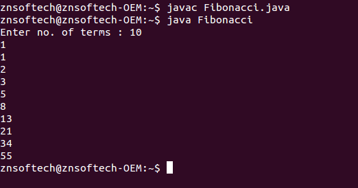 Java code to generate Fibonacci series using recursion | Coders Hub ...