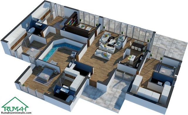 Denah Model Desain Gambar Rumah Minimalis Idaman Modern Denah Model Desain Gambar Rumah Minimalis Idaman Modern