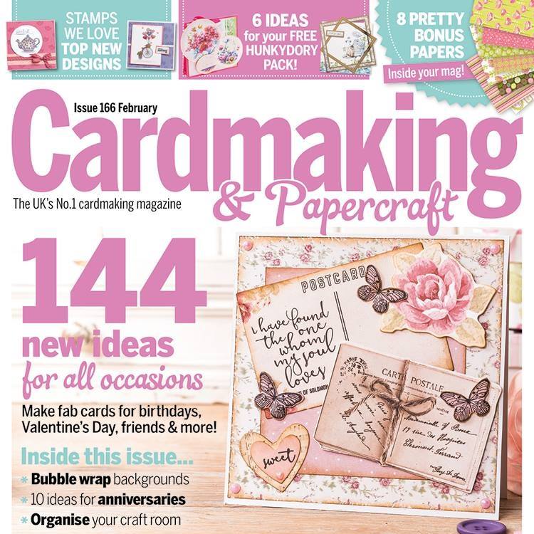 My card on Front Cover of one of my Favorite Craft magazines