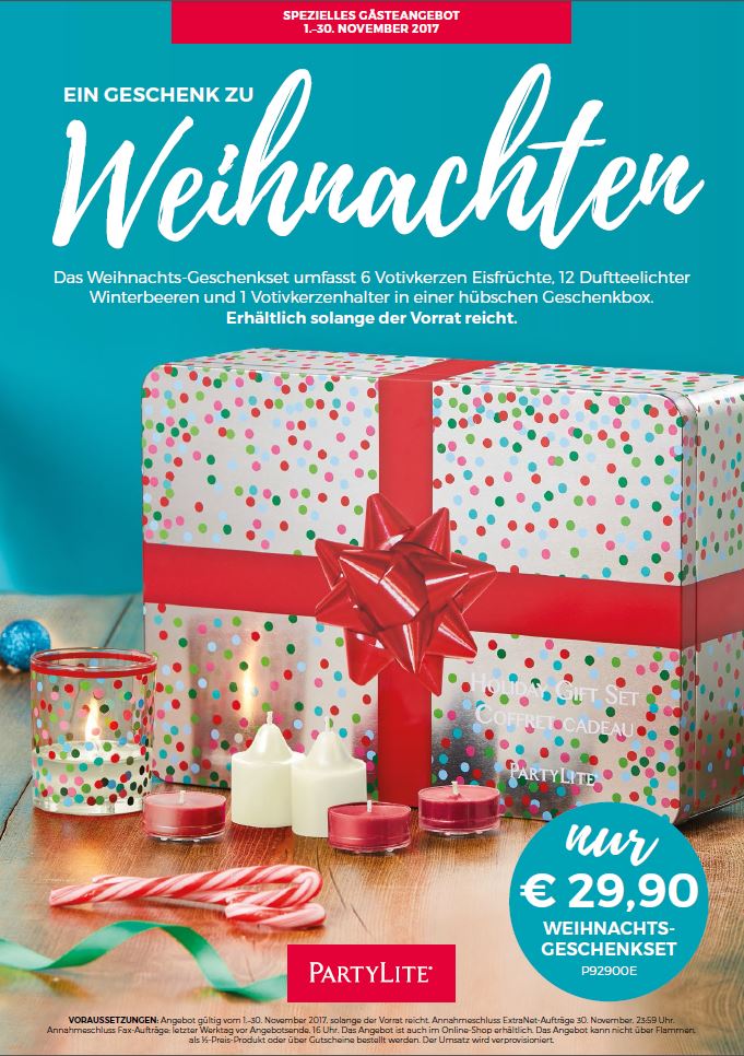 wachstraum.de PartyLite® Online Shop Partylite.de Sale / Schnäppchen im November 2017