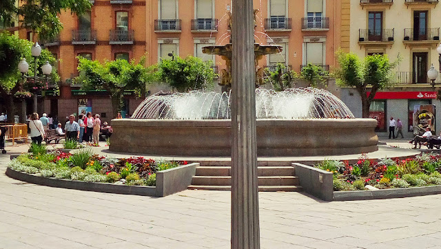 Solución Floral en La Fuente de las Musas  (Plaza de Navarra-Huesca)