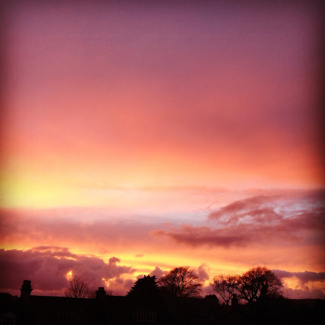 sunset over st austell bay