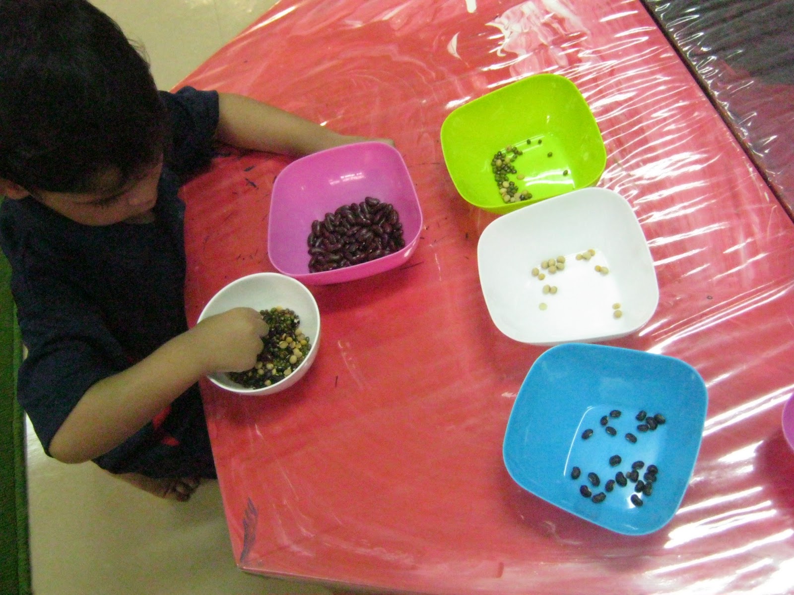 Charter Nursery Class: Sorting beans or spilling beans?