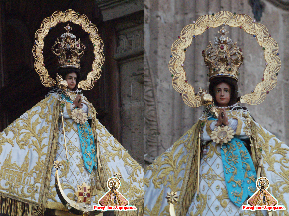 Peregrinozapopano Asi Lucio la Virgen de Zapopan al salir al atrio de su Basílica. Peregrinozapopano Asi Lucio la Virgen de Zapopan al salir al atrio de su Basílica.