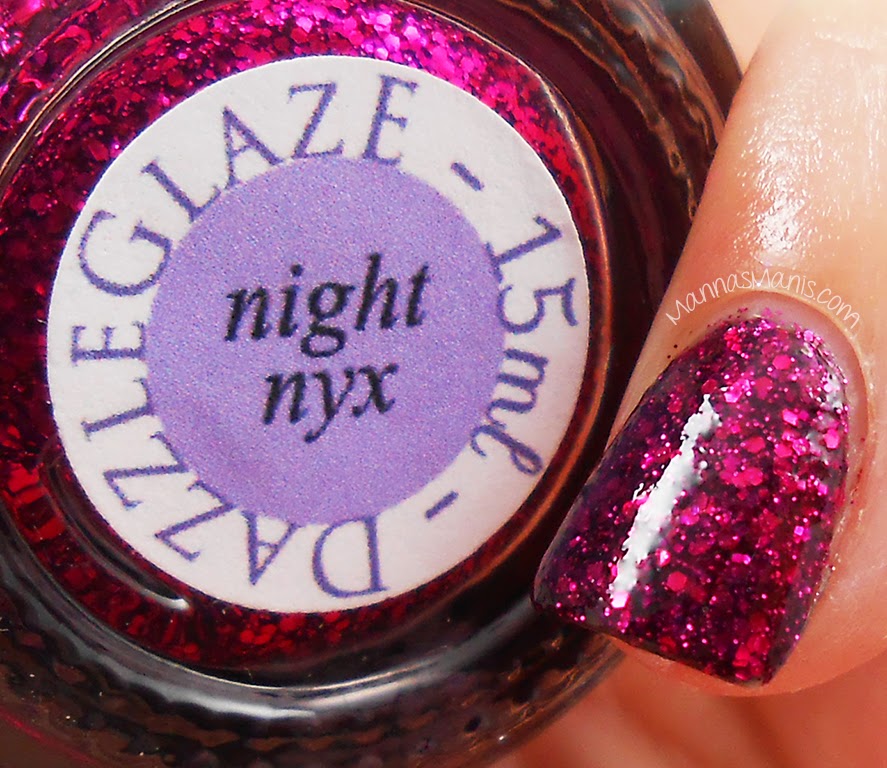 indie nail polish dazzle glaze night nyx