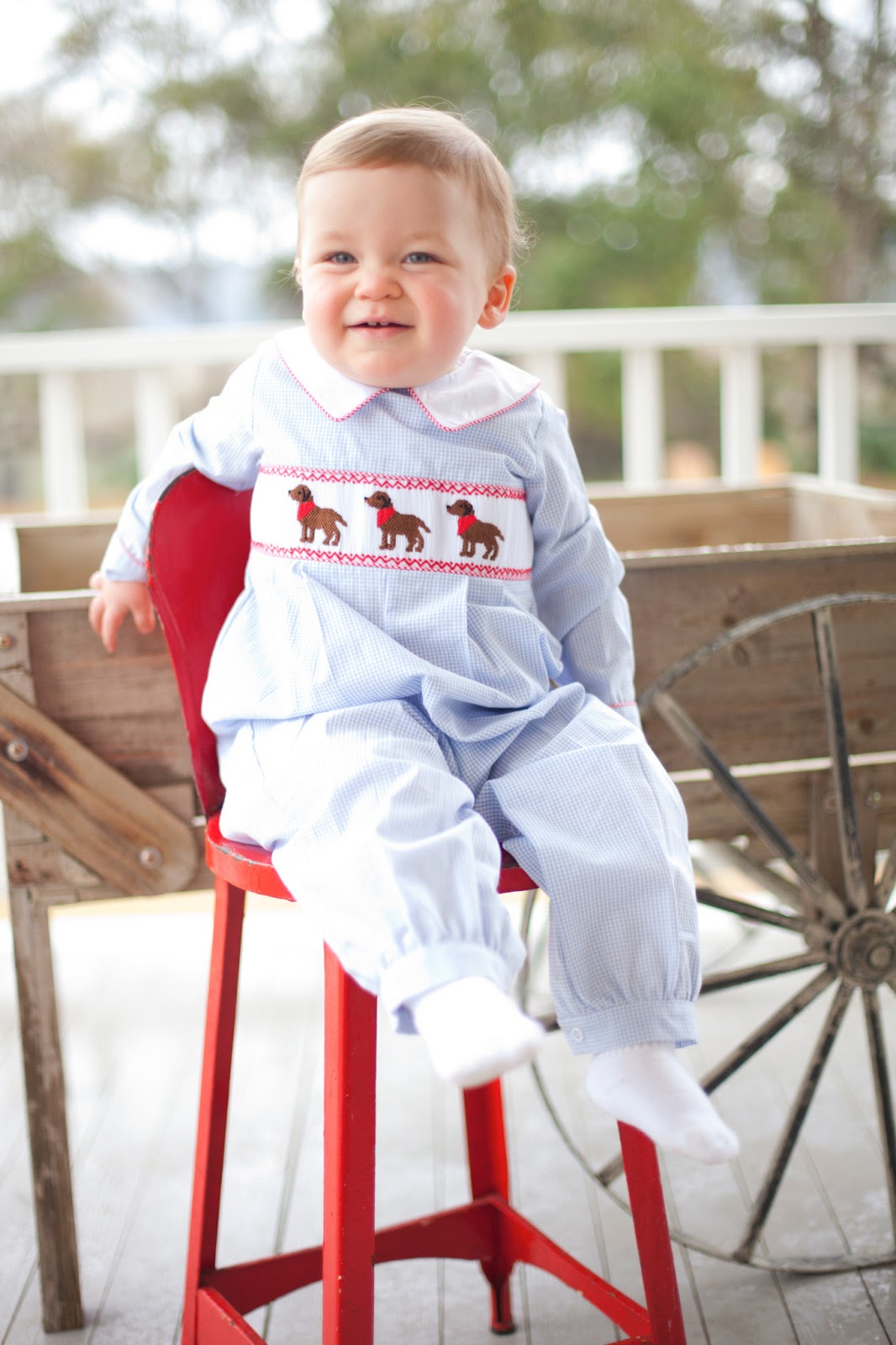 smocked children's clothing Next Preview !!! Our Labrador Puppy outfits