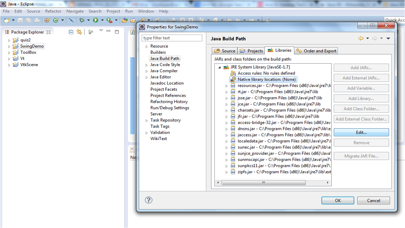 EASY WAY TO CONFIGURE OPENGL,JAVA 3D,VTK