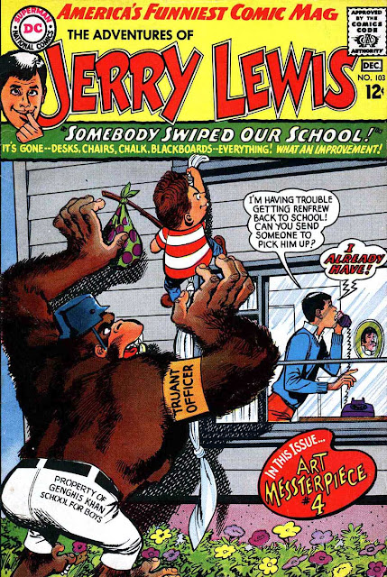 Adventures of Jerry Lewis v1 #103 - Neal Adams dc 1960s comic book cover art Adventures of Jerry Lewis v1 #103 - Neal Adams dc 1960s comic book cover art