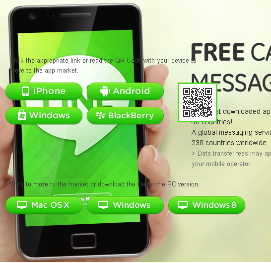 Line Messeger WhatsApp Alternative
