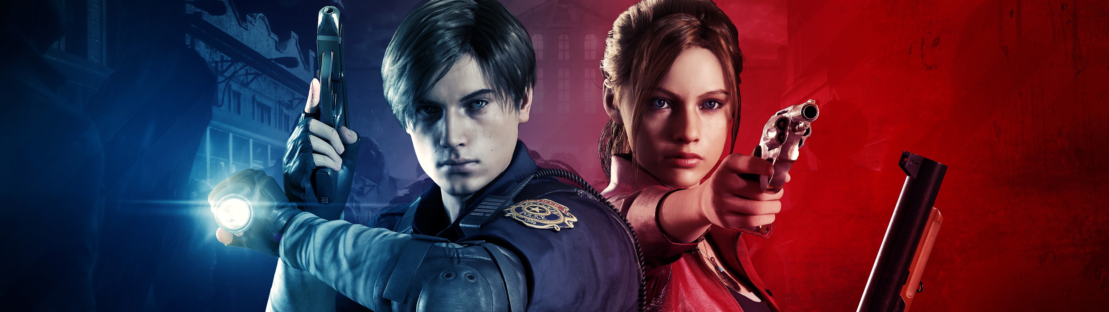 Leon S Kennedy Claire Redfield Resident Evil 2 8k Wallpaper 6