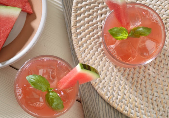 Watermelon & Basil Margarita #drinks #cocktails