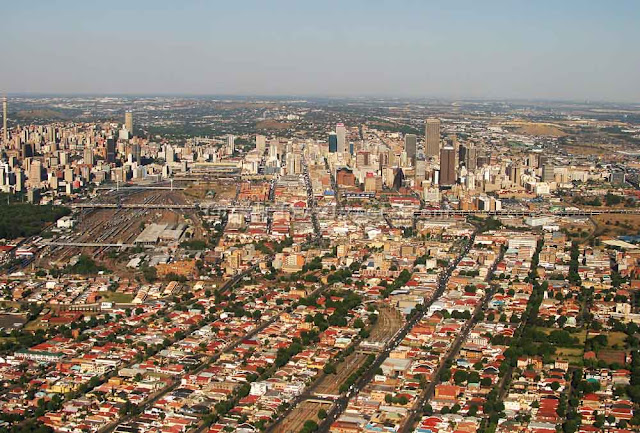imagem aérea de Joanesburgo