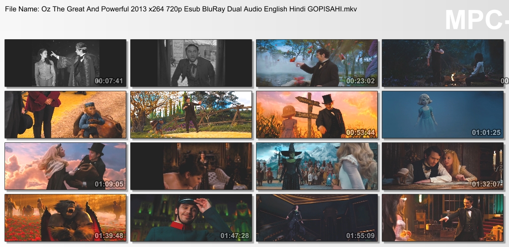 Oz The Great And Powerful 2013 x264 720p Esub BluRay Dual Audio English Hindi GOPISAHI