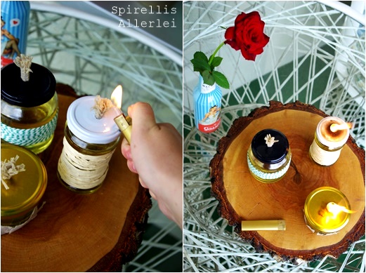 Spirellis Allerlei - DIY do it yourself Kerzen auf Balkon