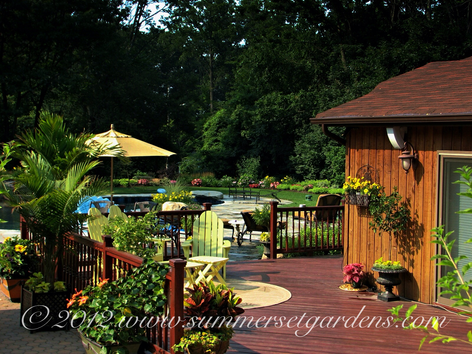 Garden Design Outdoor Living in a NY Rockland County Back Yard