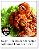 Grillsaison: Garnelensalat mit Thai Kräutern