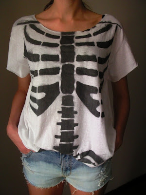  szkielet diy kości koszulka horror moda trendy goth