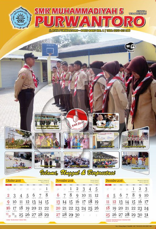 72+ Contoh Desain Kalender Sekolah