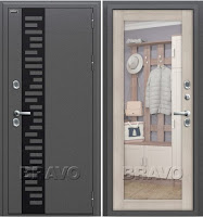 Входная дверь класса Комфорт с наружным открыванием. Изготовлена из легированной холоднокатаной стали. Двери поставляются в правом и левом исполнении.