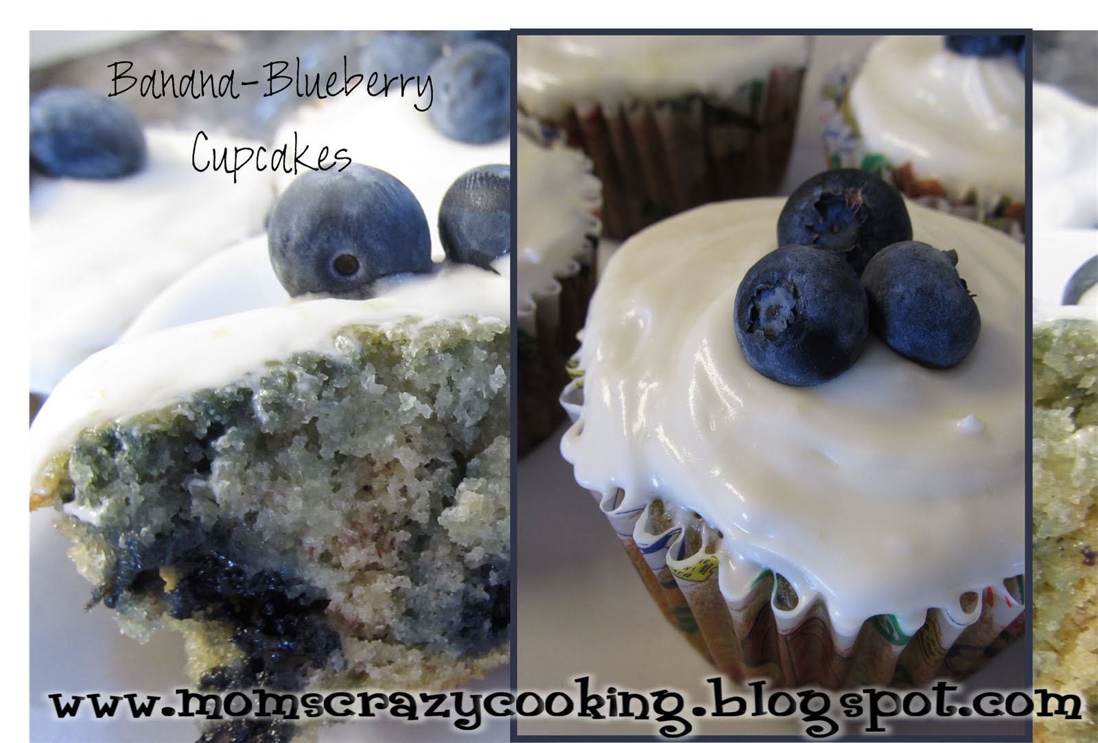 MOMS CRAZY COOKING Banana Blueberry Cupcakes