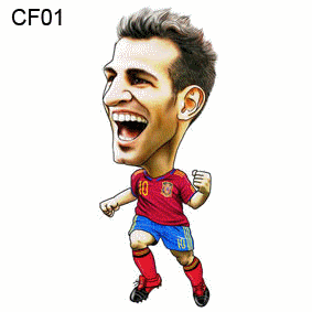 Gambar Karikatur Cesc Fabregas Animasi Piala Dunia Pemain Spanyol