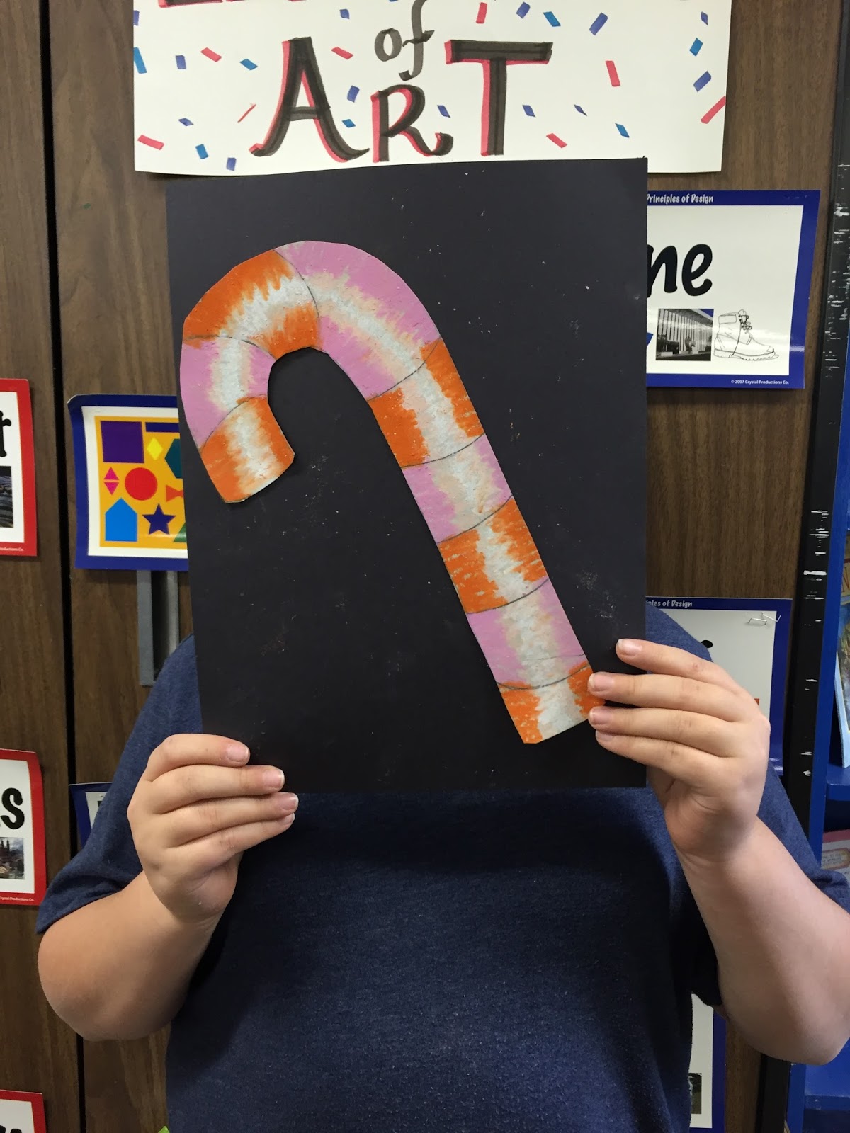 Elements of the Art Room 4th & 5th grade Blended Candy Canes