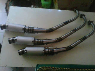 knalpot racing supra x 125 full sett model samping