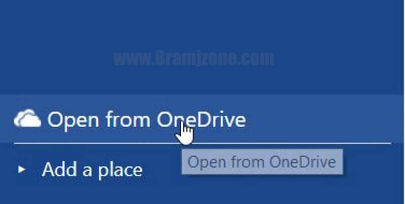 open from onedrive