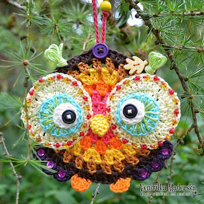 Crochet owl ornament pattern