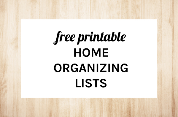 Free Printable Home Organizing Lists including Home Wishlist, Home Inventory, Household Hints, Media Wishlist and Borrowed & Loaned by Eliza Ellis