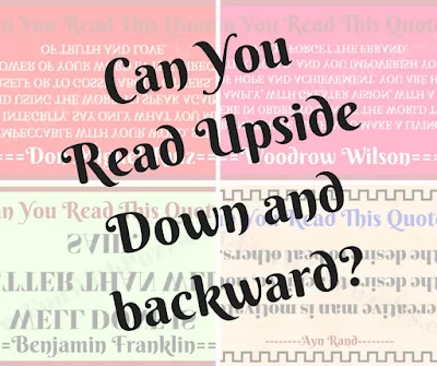 Can You Read Backward and Upside Down?