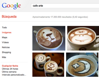 Dibujos en espuma del cafe cafe arte