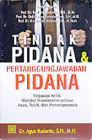   Judul Buku : TINDAK PIDANA & PERTANGGUNGJAWABAN PIDANA